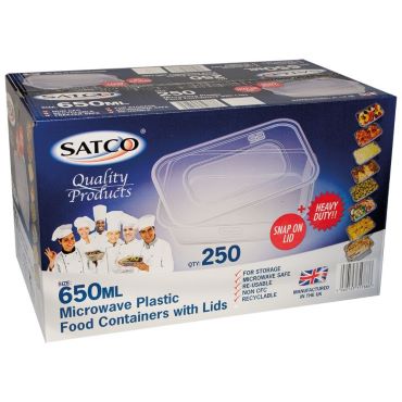 Satco 650ml Microwave P C with Lids-1x25001
